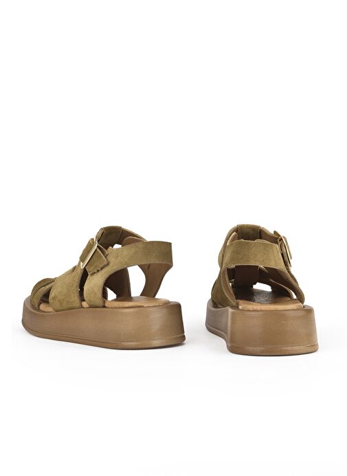 Ziya, Hakiki Deri Kadın Sandalet 1511033Z25013 Tütün - Görsel 4