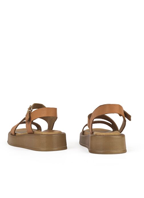 Ziya, Hakiki Deri Kadın Sandalet 1511033Z442005 Taba - Görsel 4