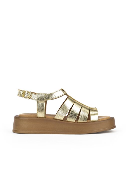 Ziya, Hakiki Deri Kadın Sandalet 1511033Z23069 Gold - Görsel 2