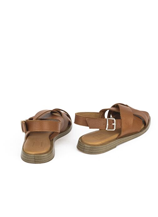 Ziya, Hakiki Deri Kadın Sandalet 1511033Z25014 Taba - Görsel 4