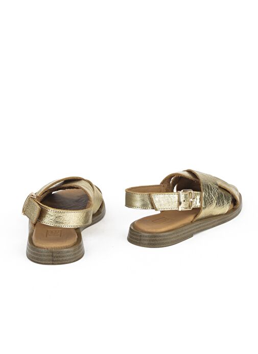 Ziya, Hakiki Deri Kadın Sandalet 1511033Z25014 Gold - Görsel 4