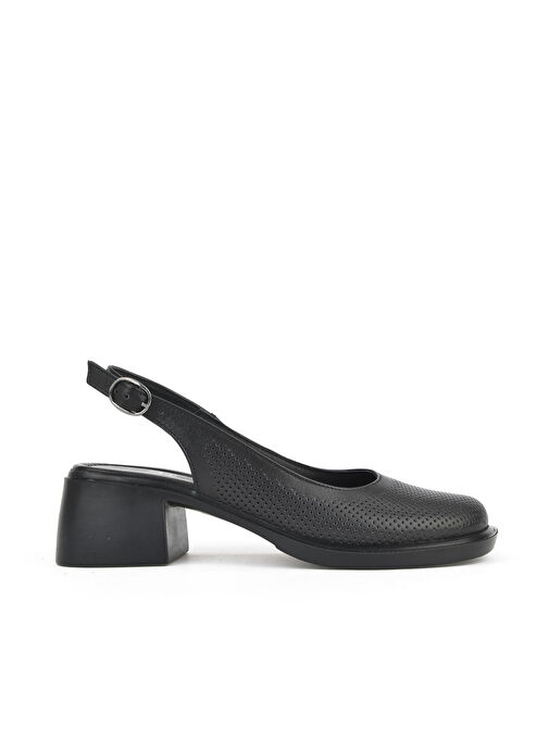 Ziya, Kadın Hakiki Deri Topuklu Sandalet 151992Z8001 Siyah - Görsel 2