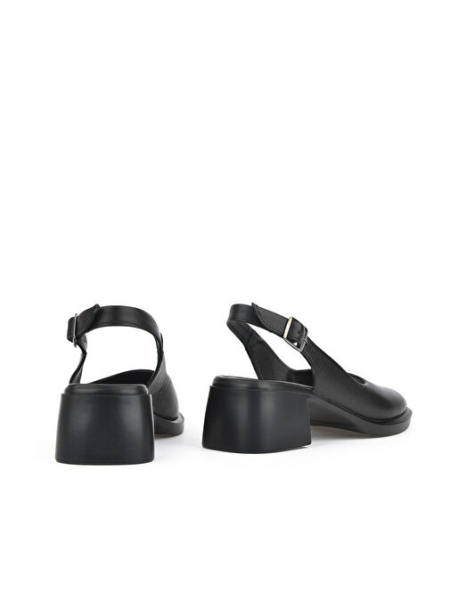 Ziya Siyah Kadın Deri Topuklu Sandalet 151992Z8004_000 - Görsel 4