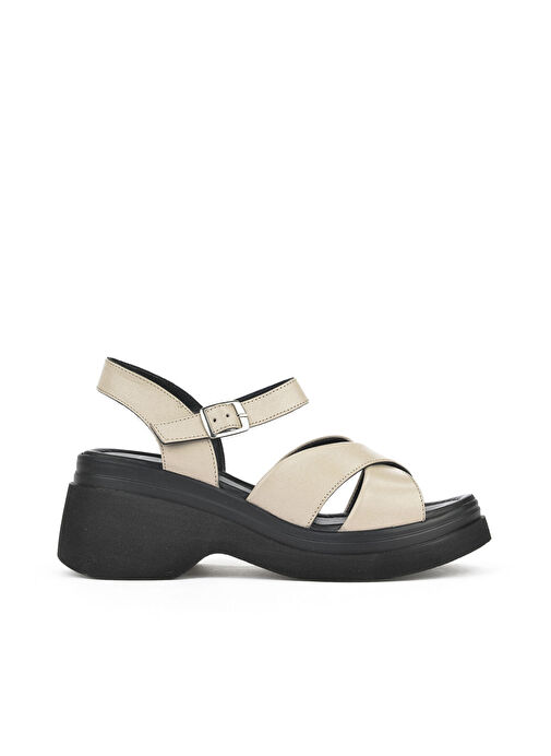 Ziya, Kadın Hakiki Deri Topuklu Sandalet 151992Z64004 Buz - Görsel 2