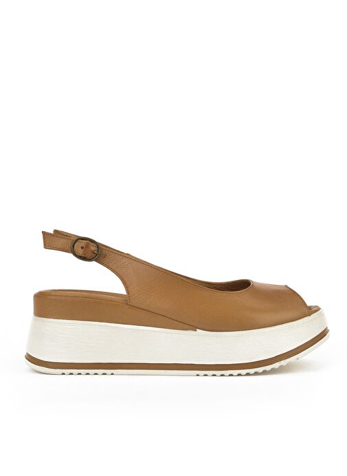 Ziya, Kadın Hakiki Deri Topuklu Sandalet 151992Z50000 Taba - Görsel 2