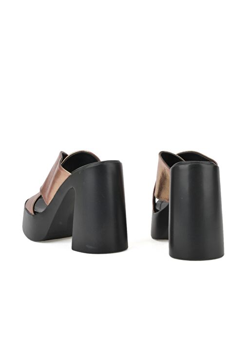 Ziya, Kadın Hakiki Deri Topuklu Terlik 151992Z66001 Rose - Görsel 4