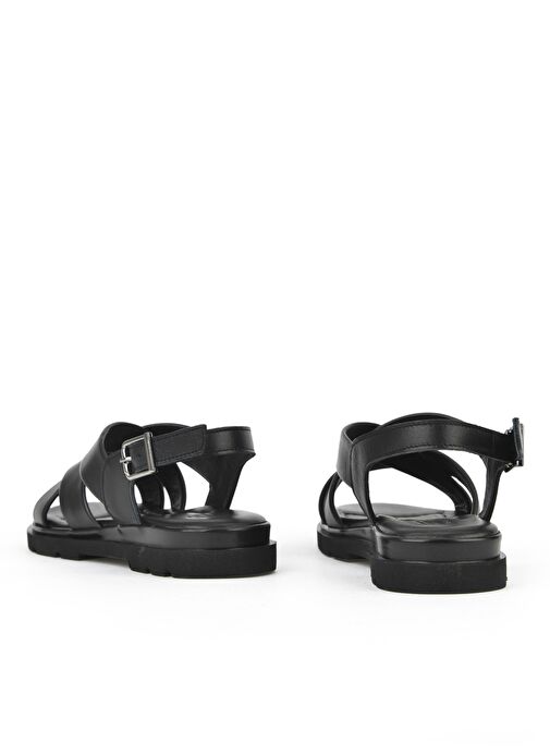 Ziya, Kadın Hakiki Deri Sandalet 1511032Z8302 Siyah - Görsel 4