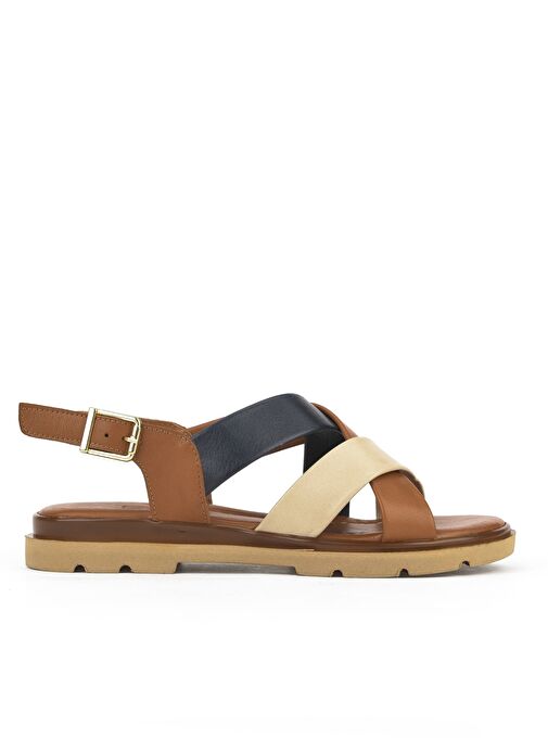 Ziya, Kadın Hakiki Deri Sandalet 1511032Z8302 Taba - Görsel 2