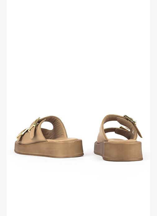 Ziya, Kadın Hakiki Deri Terlik 1511032Z5009 Nude - Görsel 4