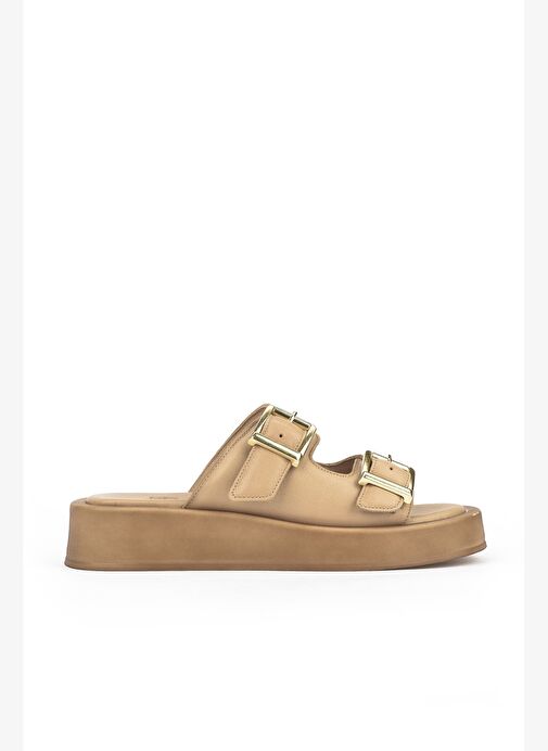 Ziya, Kadın Hakiki Deri Terlik 1511032Z5009 Nude - Görsel 2