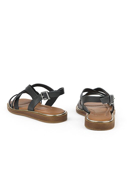 Ziya, Kadın Hakiki Deri Sandalet 1511032Z11501 Siyah - Görsel 4