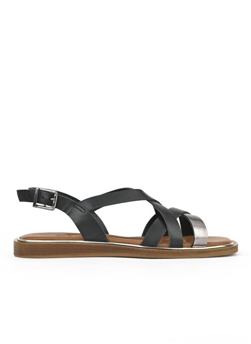 Ziya, Kadın Hakiki Deri Sandalet 1511032Z11501 Siyah - Görsel 2