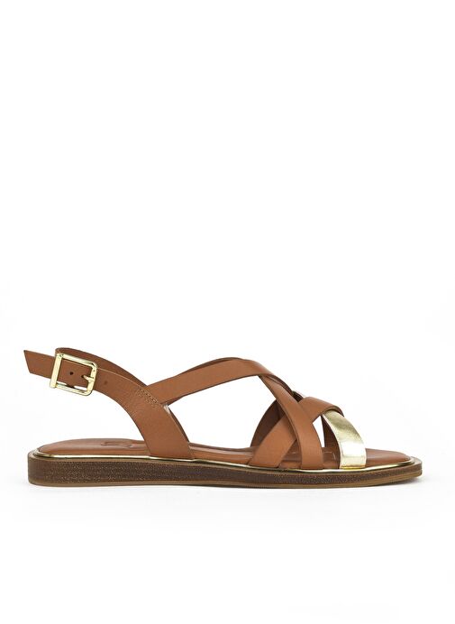 Ziya, Kadın Hakiki Deri Sandalet 1511032Z11501 Taba - Görsel 2