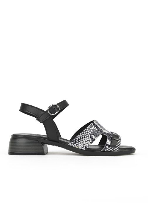 Ziya, Kadın Hakiki Deri Topuklu Sandalet 1511032Z10209 Siyah - Görsel 2