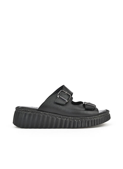 Ziya Siyah Kadın Deri Terlik 1511008Z188_000 - Görsel 2