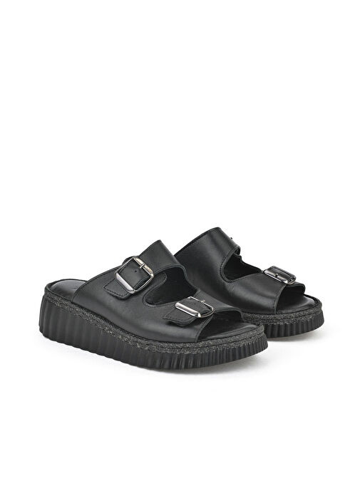 Ziya Siyah Kadın Deri Terlik 1511008Z188_000 - Görsel 3