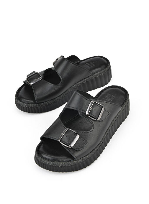 Ziya Siyah Kadın Deri Terlik 1511008Z188_000 - Görsel 6