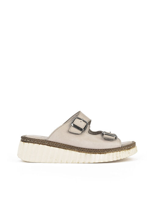 Ziya Gri Kadın Deri Terlik 1511008Z188_011 - Görsel 2