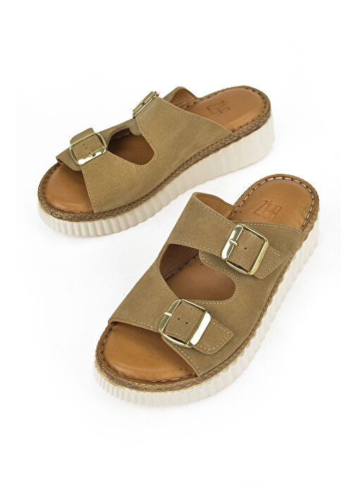 Ziya Haki Kadın Deri Terlik 1511008Z1882_856 - Görsel 6