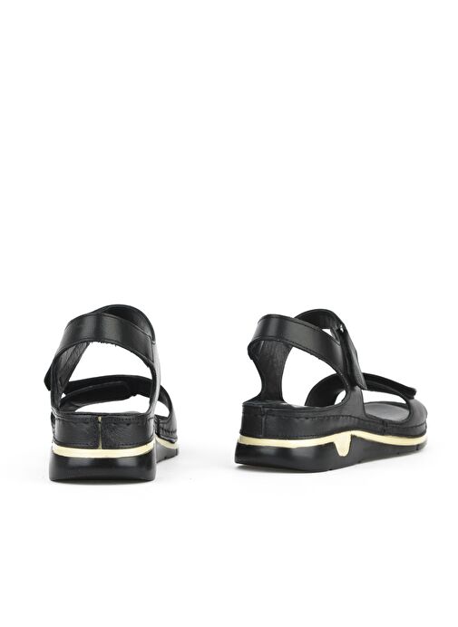 Ziya, Kadın Hakiki Deri Sandalet 1511008Z22 Siyah - Görsel 4