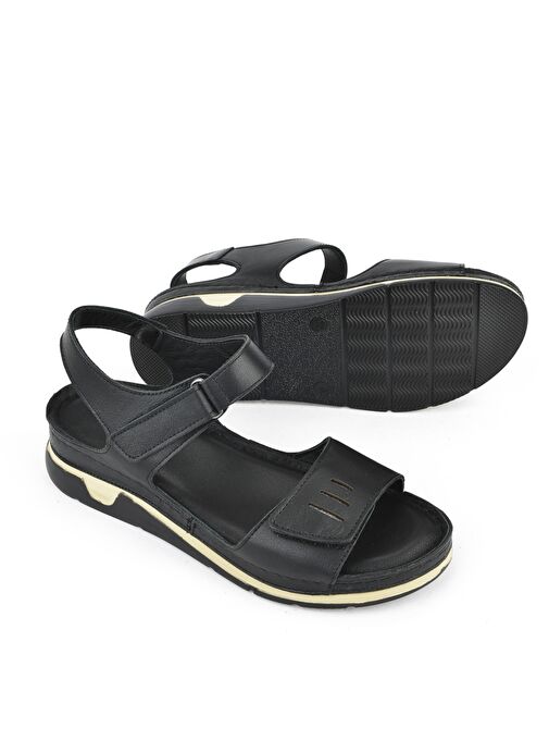 Ziya, Kadın Hakiki Deri Sandalet 1511008Z22 Siyah - Görsel 5