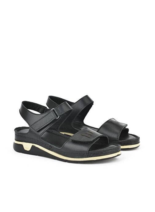 Ziya, Kadın Hakiki Deri Sandalet 1511008Z22 Siyah - Görsel 3