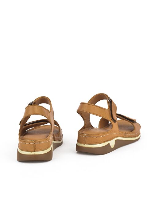 Ziya, Kadın Hakiki Deri Sandalet 1511008Z22 Taba - Görsel 4