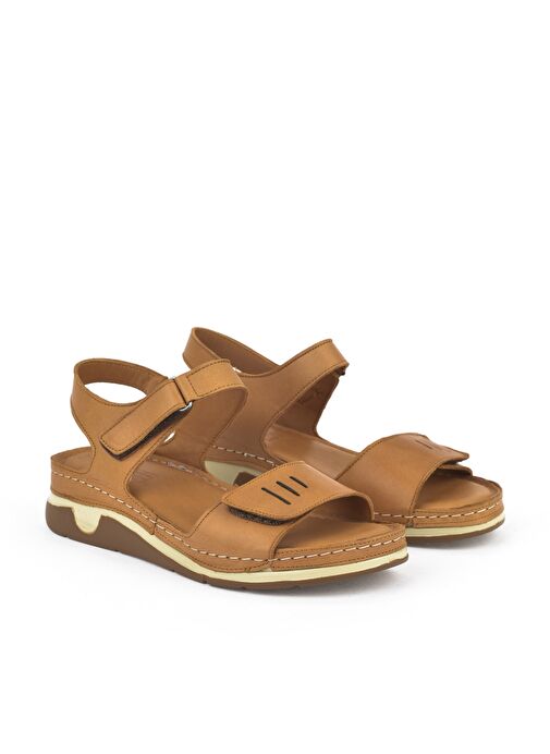 Ziya, Kadın Hakiki Deri Sandalet 1511008Z22 Taba - Görsel 3