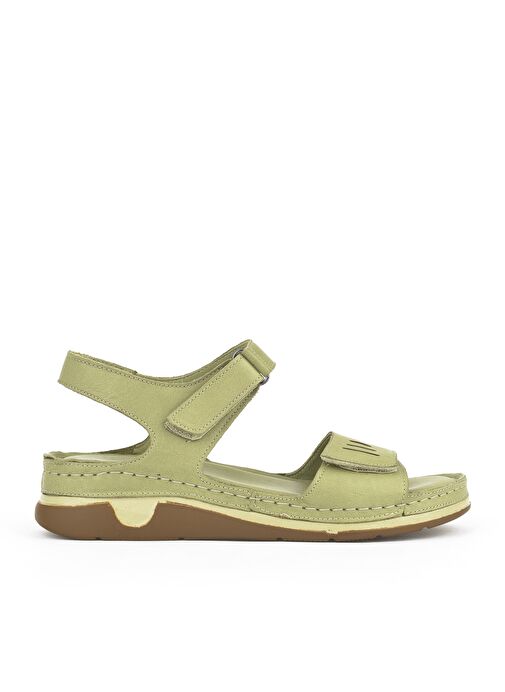 Ziya, Kadın Hakiki Deri Sandalet 1511008Z22 Yeşil - Görsel 2