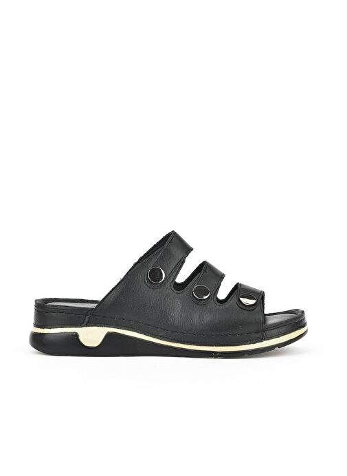 Ziya Siyah Kadın Deri Terlik 1511008Z15_000 - Görsel 2