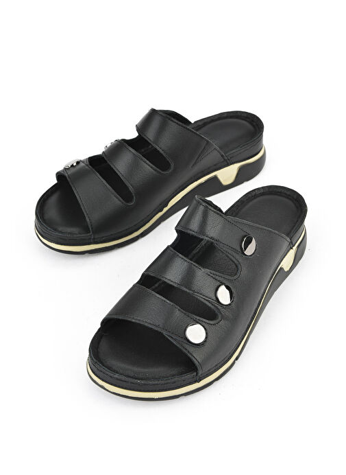 Ziya Siyah Kadın Deri Terlik 1511008Z15_000 - Görsel 6