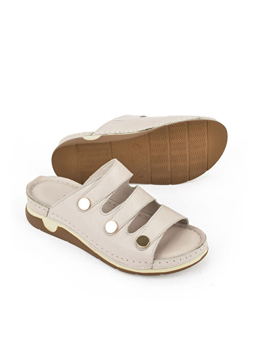 Ziya Bej Kadın Deri Terlik 1511008Z15_011 - Görsel 5