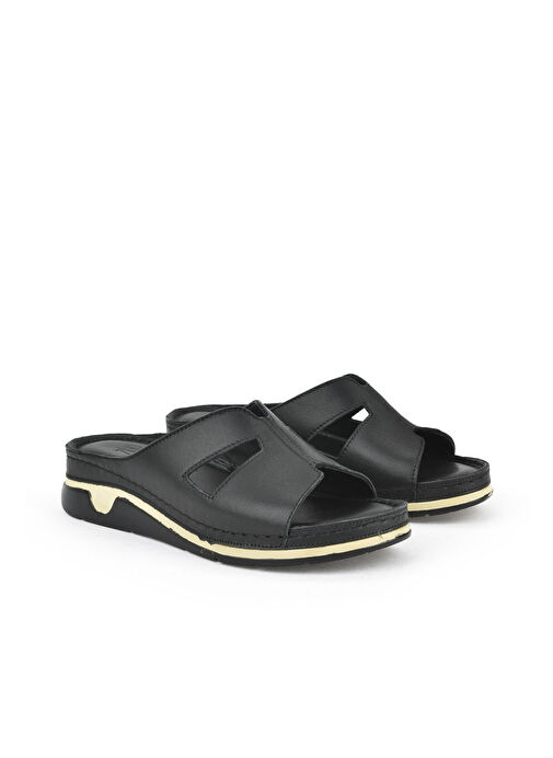 Ziya Siyah Kadın Deri Terlik 1511008Z23_000 - Görsel 3