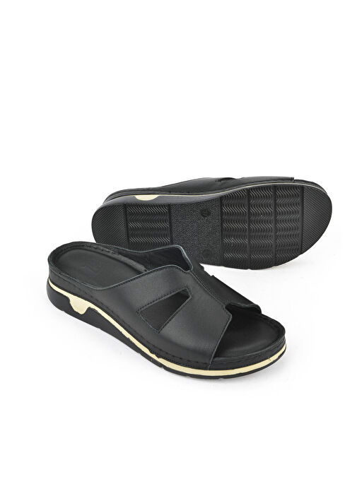 Ziya Siyah Kadın Deri Terlik 1511008Z23_000 - Görsel 5