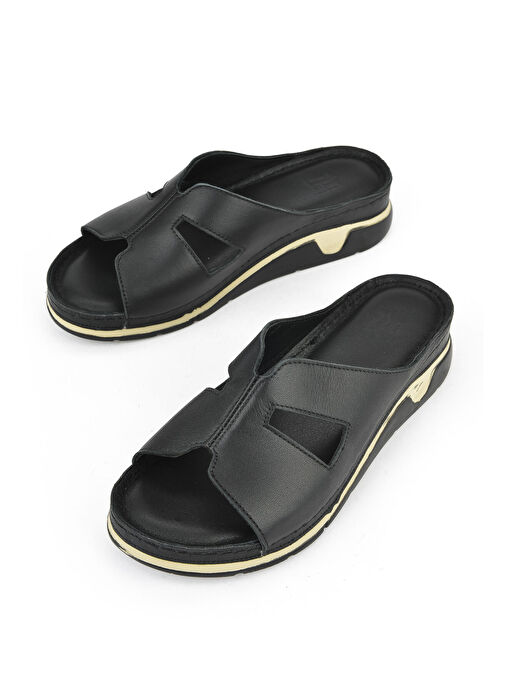 Ziya Siyah Kadın Deri Terlik 1511008Z23_000 - Görsel 6