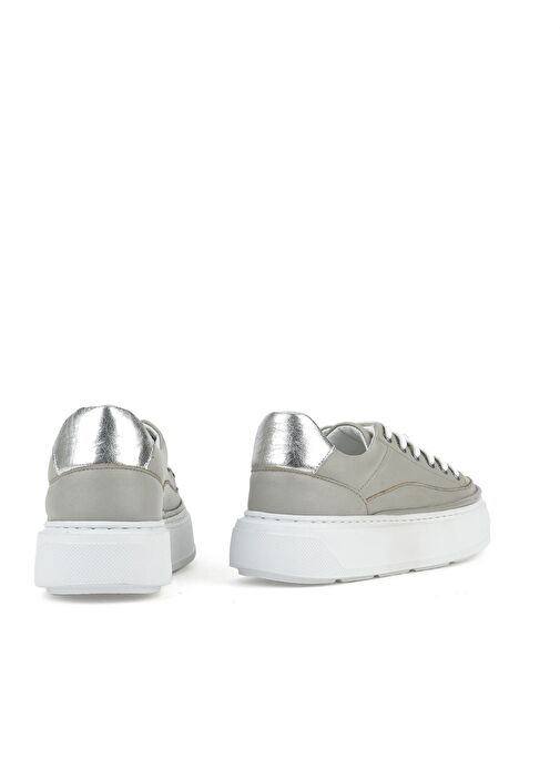 Ziya, Kadın Hakiki Deri Sneaker 1511035Z6200 Açık Gri - Görsel 4