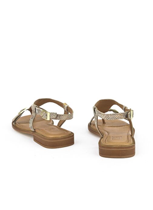 Ziya, Kadın Hakiki Deri Sandalet 1511047Z16219 Bej-Yılan - Görsel 4