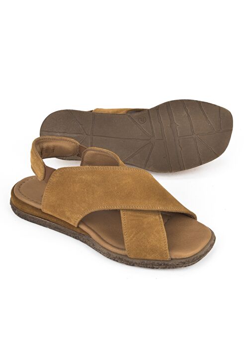 Ziya, Kadın Hakiki Deri Sandalet 1511047Z706 Taba - Görsel 5