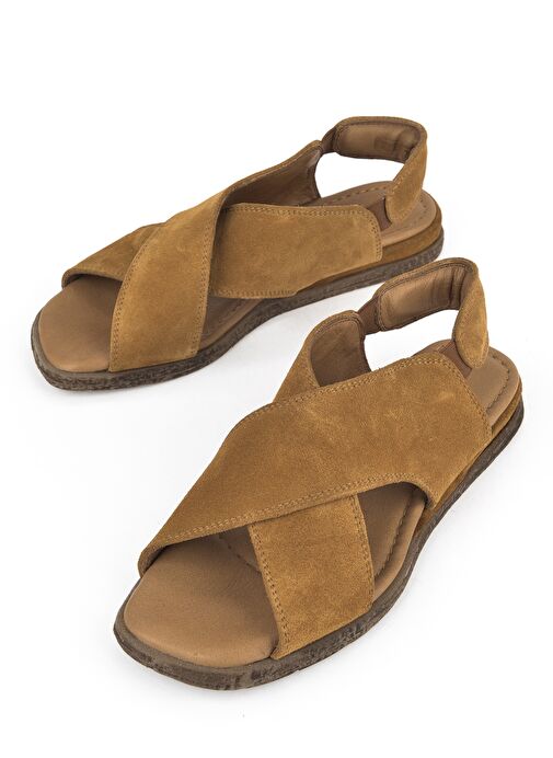 Ziya, Kadın Hakiki Deri Sandalet 1511047Z706 Taba - Görsel 6