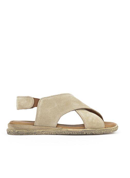 Ziya, Kadın Hakiki Deri Sandalet 1511047Z706 Bej - Görsel 2