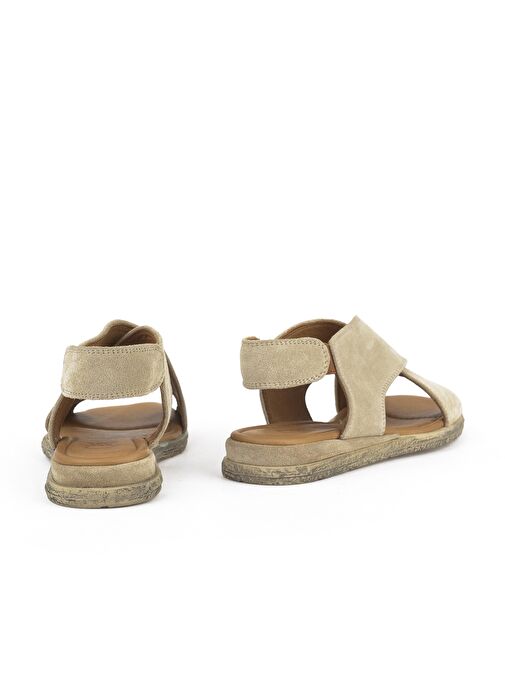 Ziya, Kadın Hakiki Deri Sandalet 1511047Z706 Bej - Görsel 4