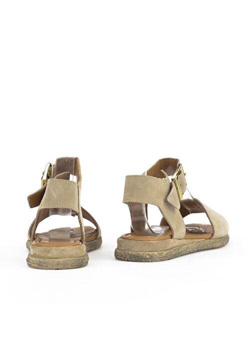 Ziya, Kadın Hakiki Deri Sandalet 1511047Z713 Bej - Görsel 4