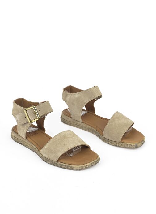 Ziya, Kadın Hakiki Deri Sandalet 1511047Z713 Bej - Görsel 3