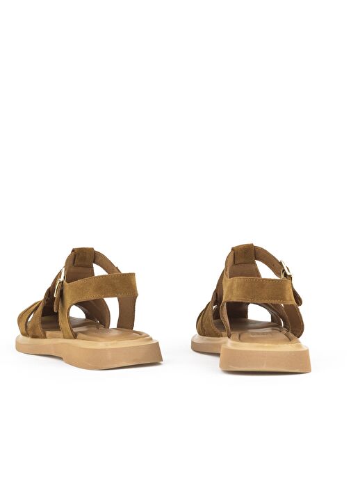 Ziya, Kadın Hakiki Deri Sandalet 1511047Z6002 Taba - Görsel 4