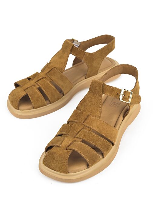 Ziya, Kadın Hakiki Deri Sandalet 1511047Z6002 Taba - Görsel 6