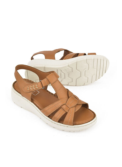 Ziya Taba Kadın Deri Sandalet 1511048Z501_320 - Görsel 5