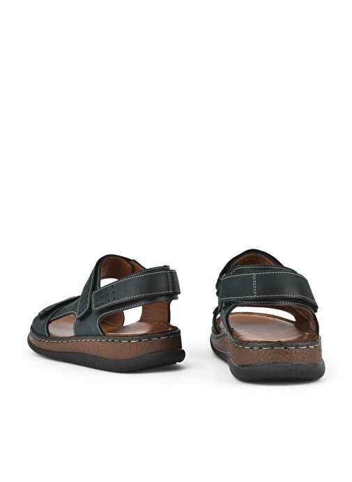 Ziya, Erkek Hakiki Deri Sandalet 1511045ZS6 Yeşil - Görsel 4