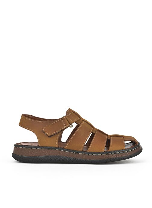 Ziya, Erkek Hakiki Deri Sandalet 1511045ZS32 Taba - Görsel 2