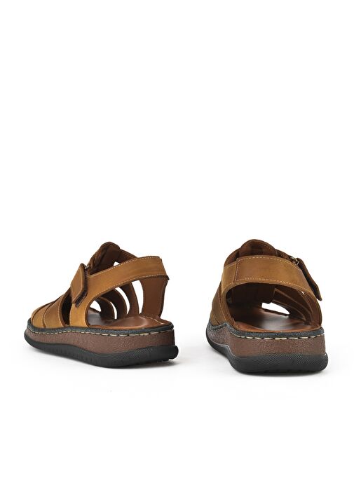 Ziya, Erkek Hakiki Deri Sandalet 1511045ZS32 Taba - Görsel 4