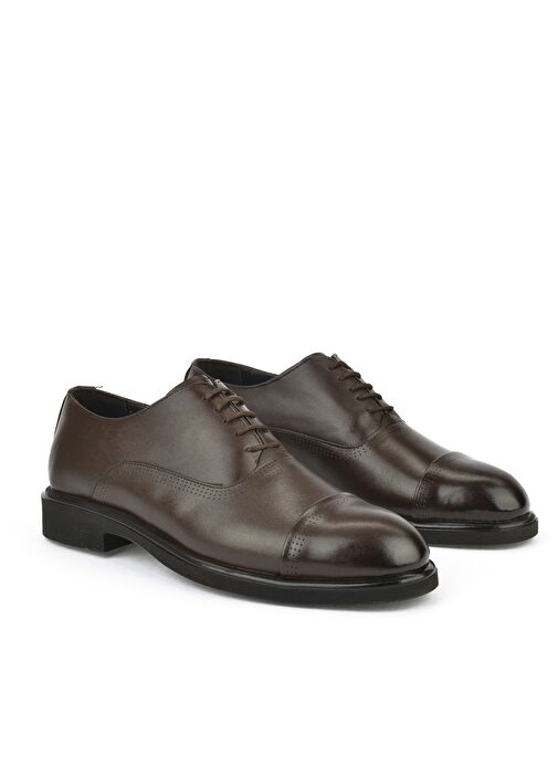 Ziya, Erkek Hakiki Deri Klasik Ayakkabı 15348Z134 Kahve - Görsel 3